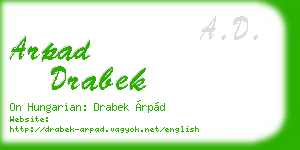 arpad drabek business card