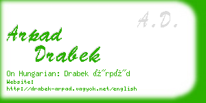 arpad drabek business card